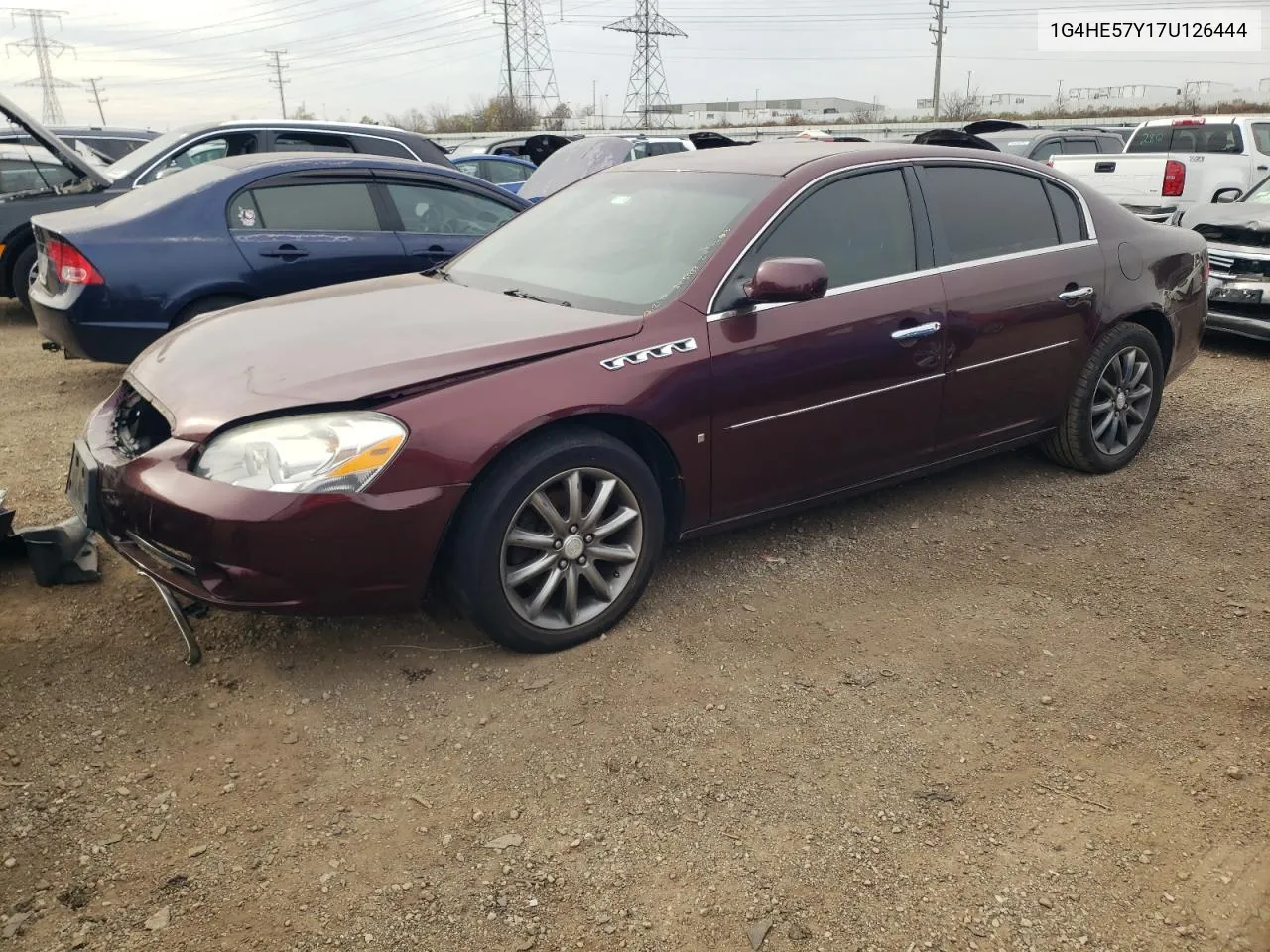 2007 Buick Lucerne Cxs VIN: 1G4HE57Y17U126444 Lot: 80091534