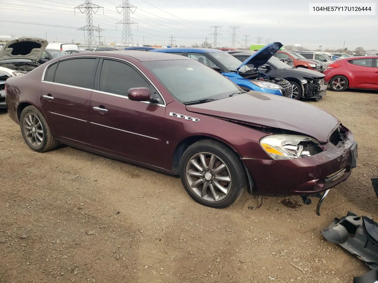 2007 Buick Lucerne Cxs VIN: 1G4HE57Y17U126444 Lot: 80091534