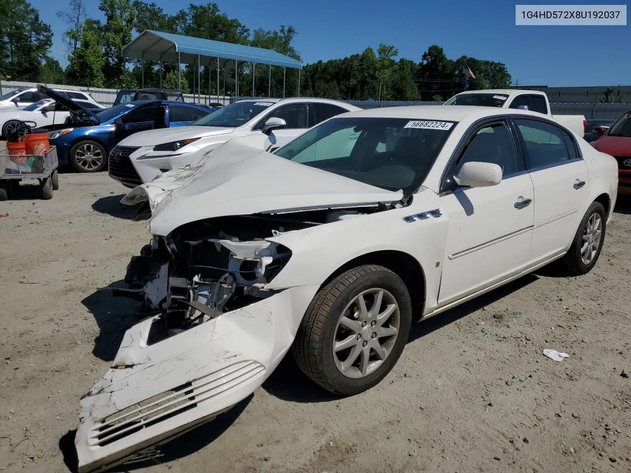 2008 Buick Lucerne Cxl VIN: 1G4HD572X8U192037 Lot: 56682224