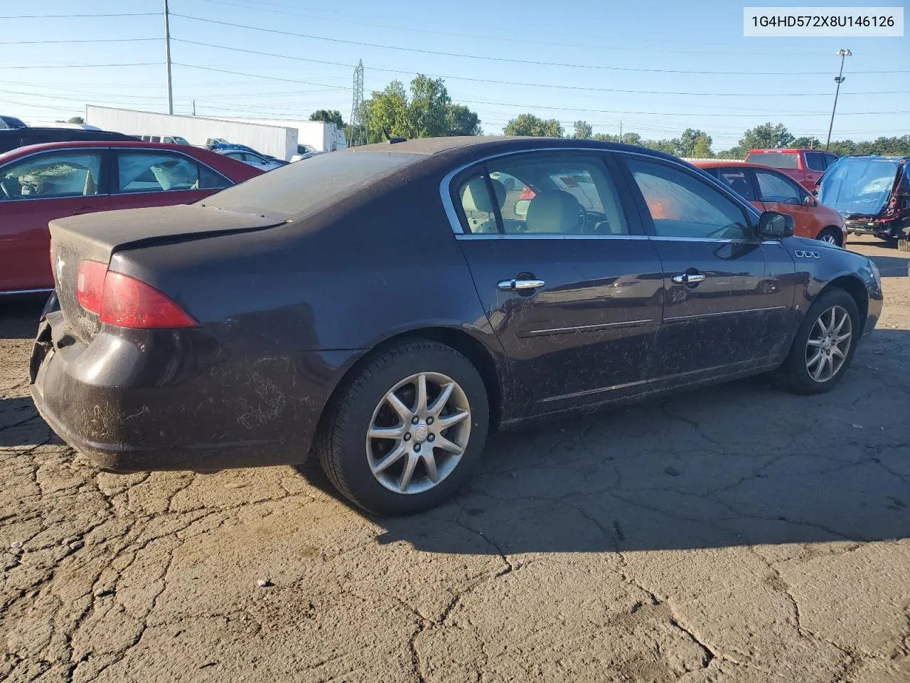 2008 Buick Lucerne Cxl VIN: 1G4HD572X8U146126 Lot: 65915244