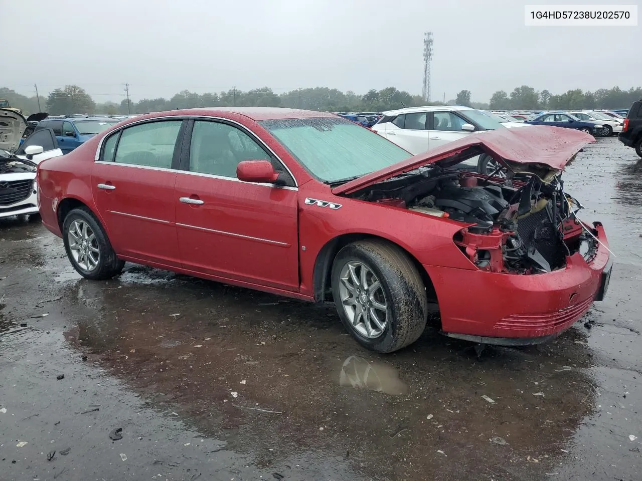 2008 Buick Lucerne Cxl VIN: 1G4HD57238U202570 Lot: 72422234