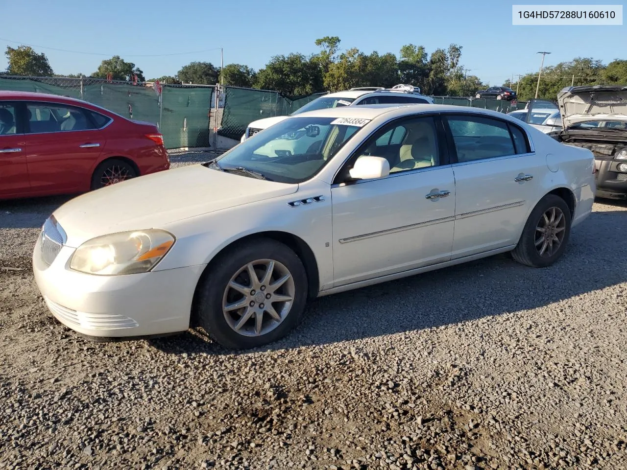 2008 Buick Lucerne Cxl VIN: 1G4HD57288U160610 Lot: 72643384