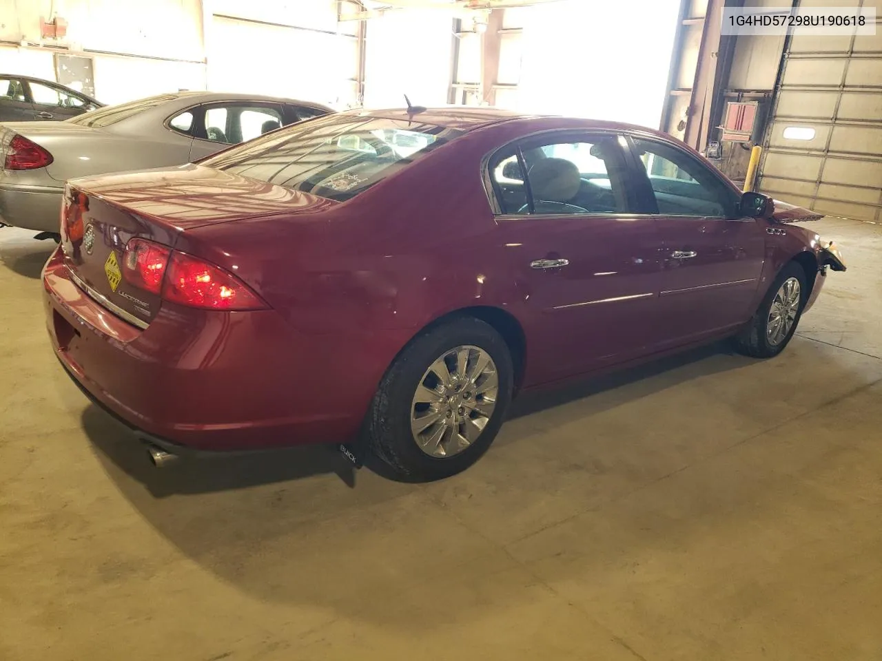 2008 Buick Lucerne Cxl VIN: 1G4HD57298U190618 Lot: 72885484