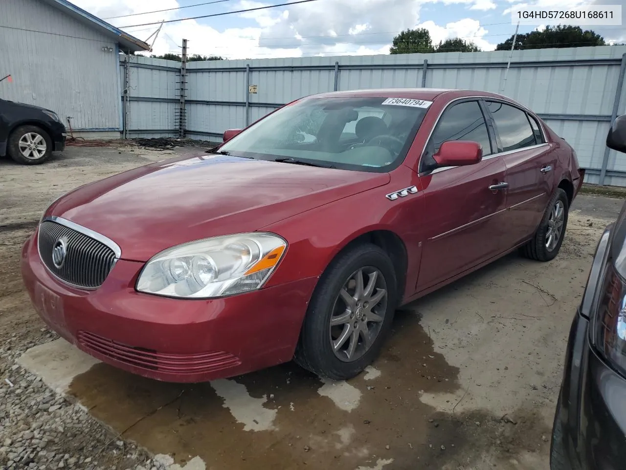 2008 Buick Lucerne Cxl VIN: 1G4HD57268U168611 Lot: 73640794