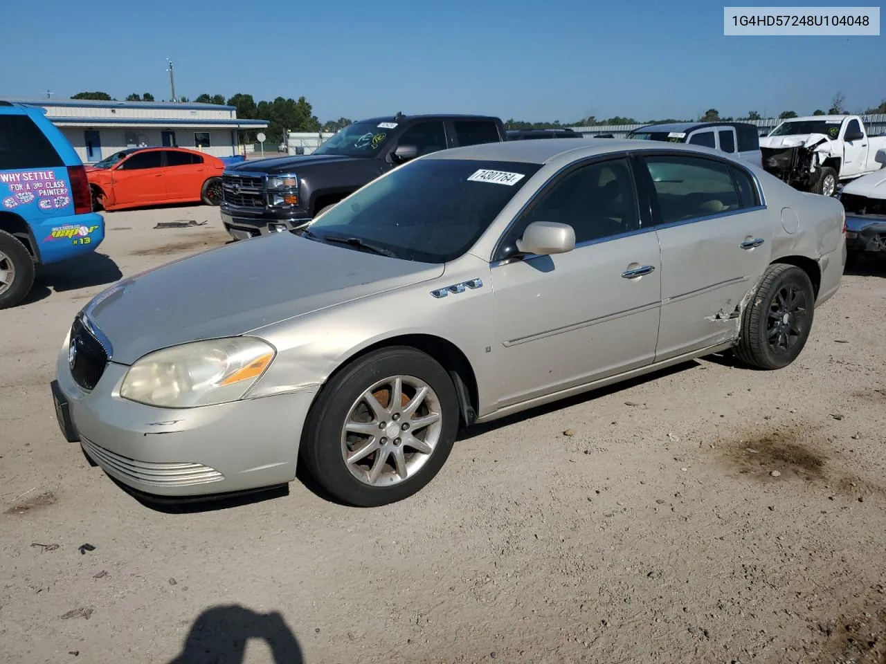 2008 Buick Lucerne Cxl VIN: 1G4HD57248U104048 Lot: 74307764