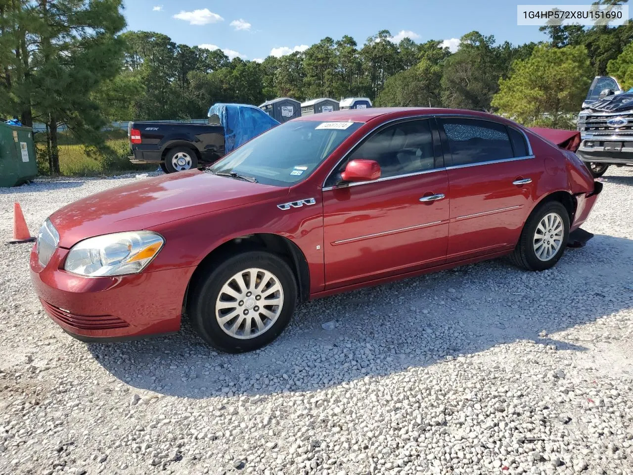 2008 Buick Lucerne Cx VIN: 1G4HP572X8U151690 Lot: 74681724