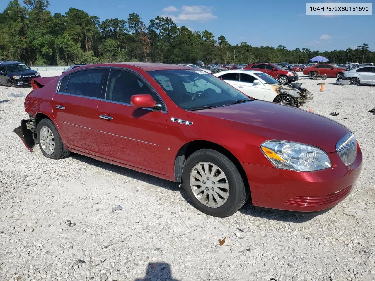 2008 Buick Lucerne Cx VIN: 1G4HP572X8U151690 Lot: 74681724