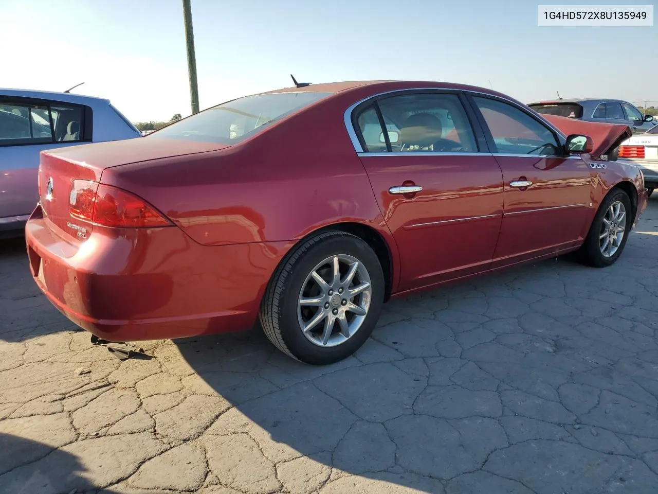 2008 Buick Lucerne Cxl VIN: 1G4HD572X8U135949 Lot: 74728444