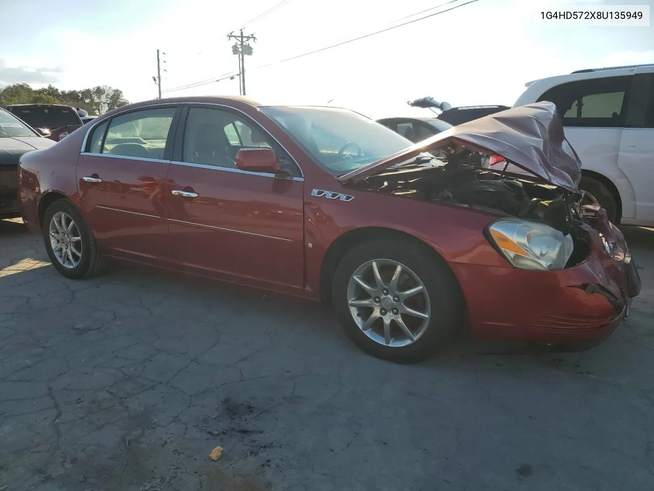 2008 Buick Lucerne Cxl VIN: 1G4HD572X8U135949 Lot: 74728444