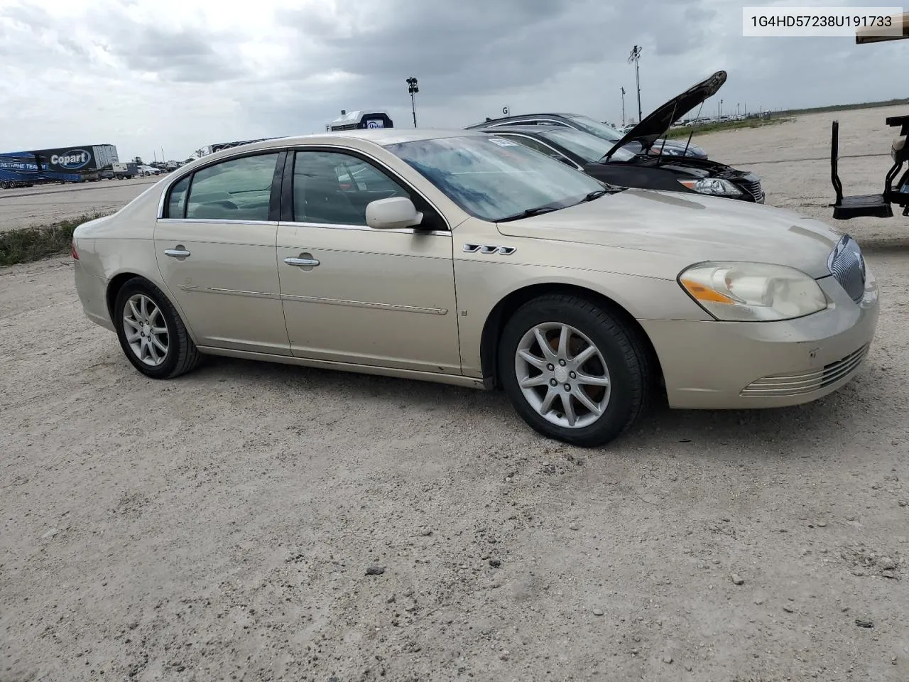 2008 Buick Lucerne Cxl VIN: 1G4HD57238U191733 Lot: 75042344