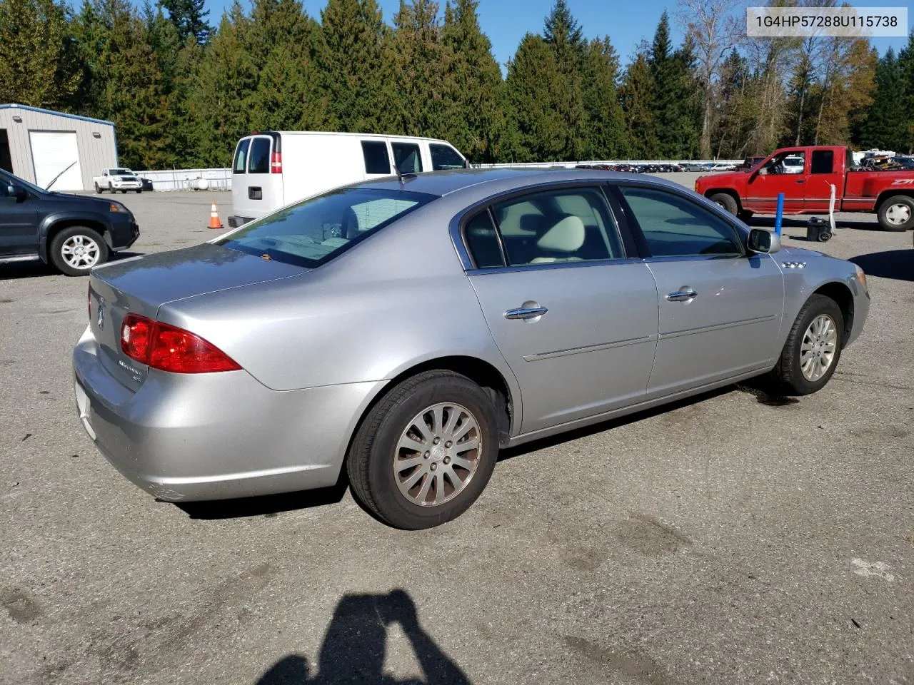 2008 Buick Lucerne Cx VIN: 1G4HP57288U115738 Lot: 75076404