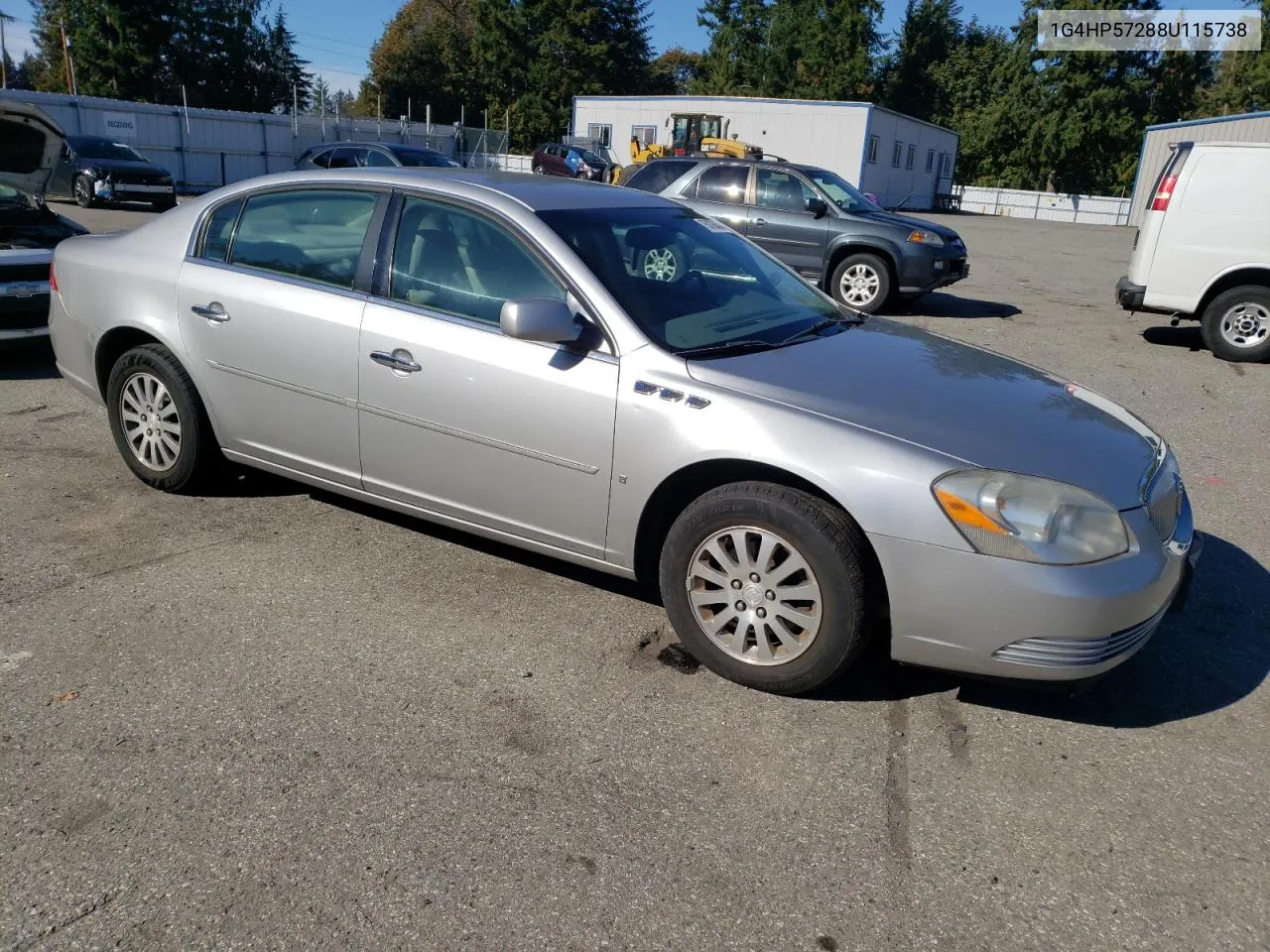 2008 Buick Lucerne Cx VIN: 1G4HP57288U115738 Lot: 75076404