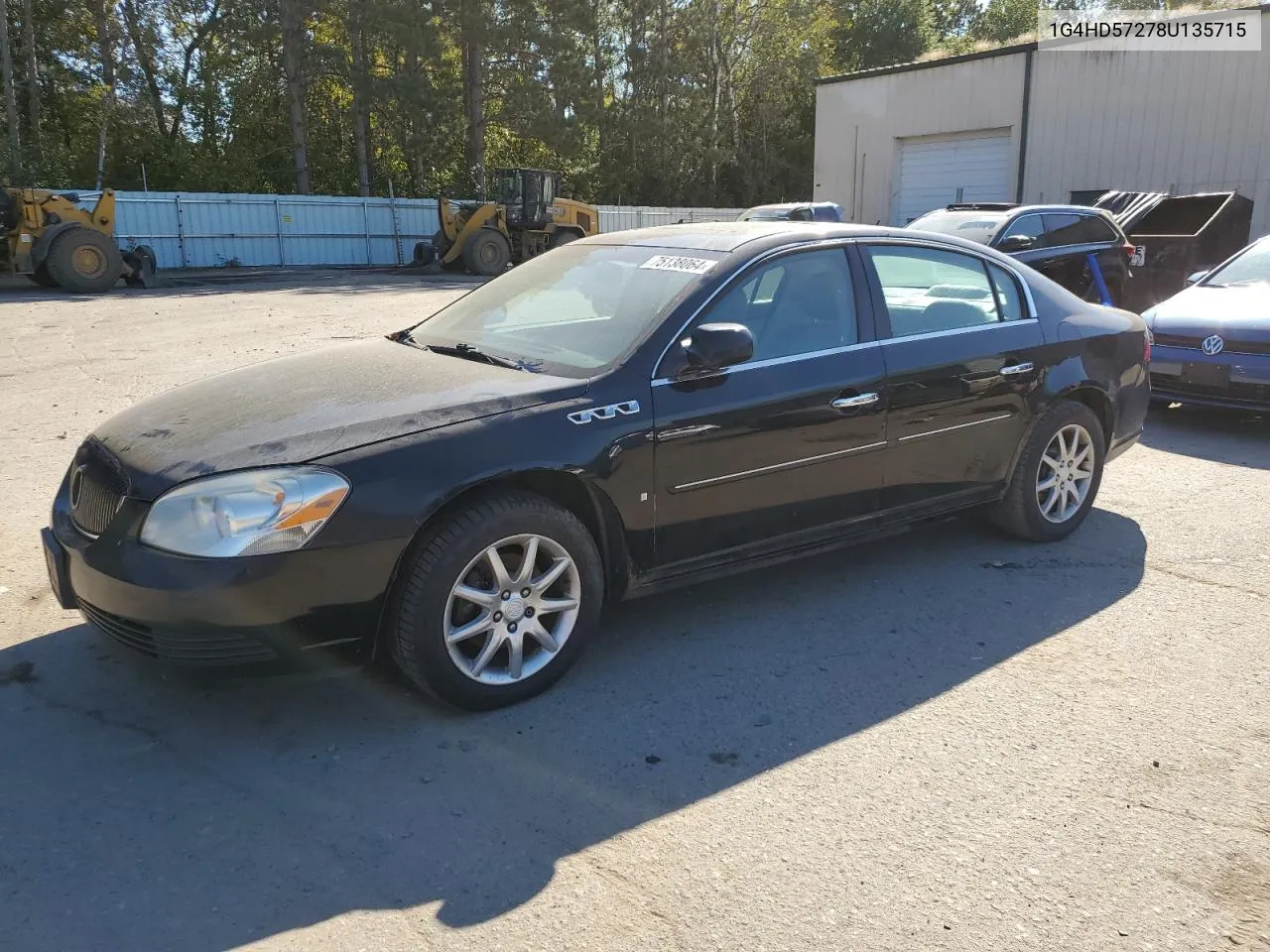 2008 Buick Lucerne Cxl VIN: 1G4HD57278U135715 Lot: 75138064