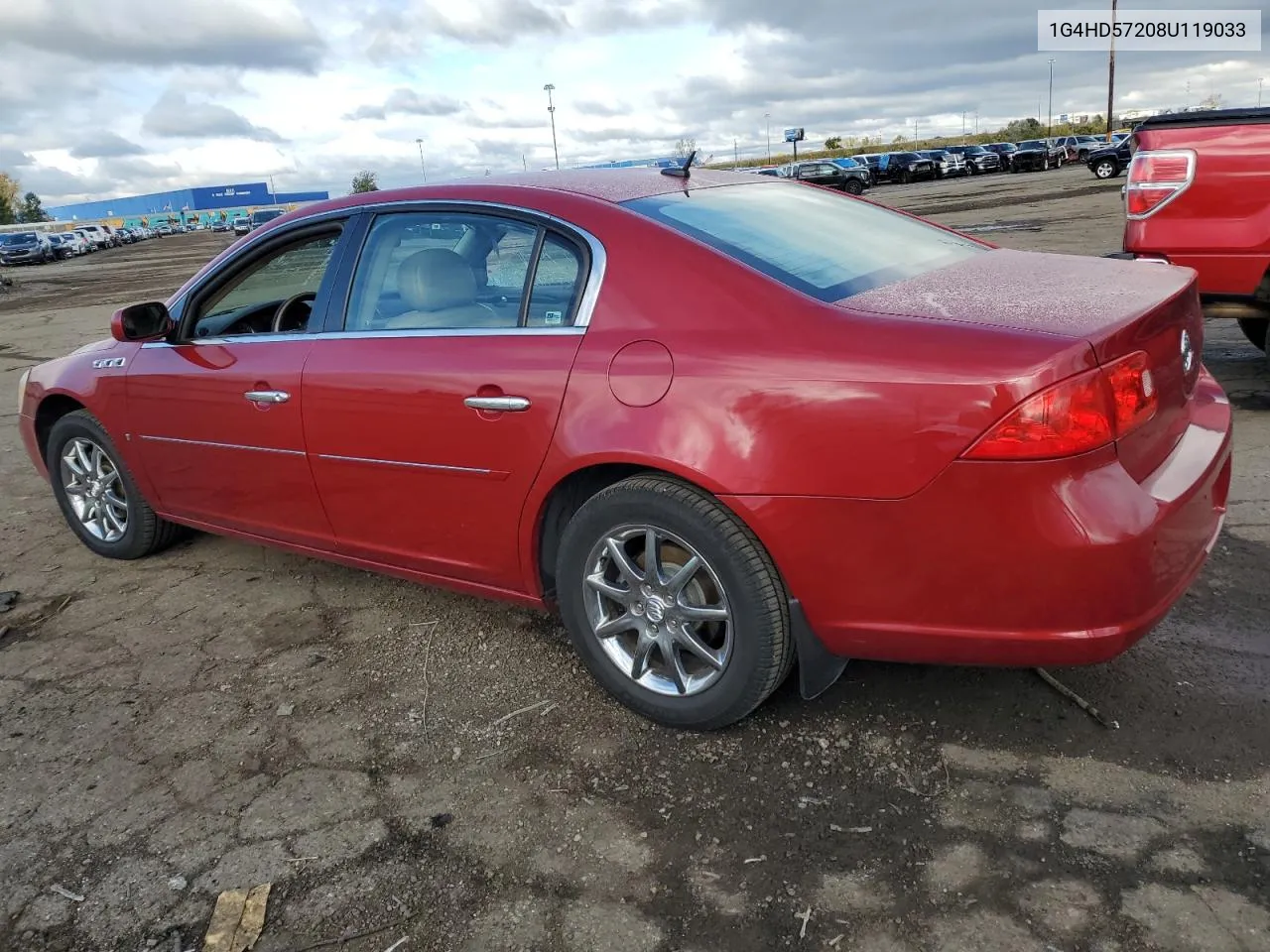 2008 Buick Lucerne Cxl VIN: 1G4HD57208U119033 Lot: 75229404