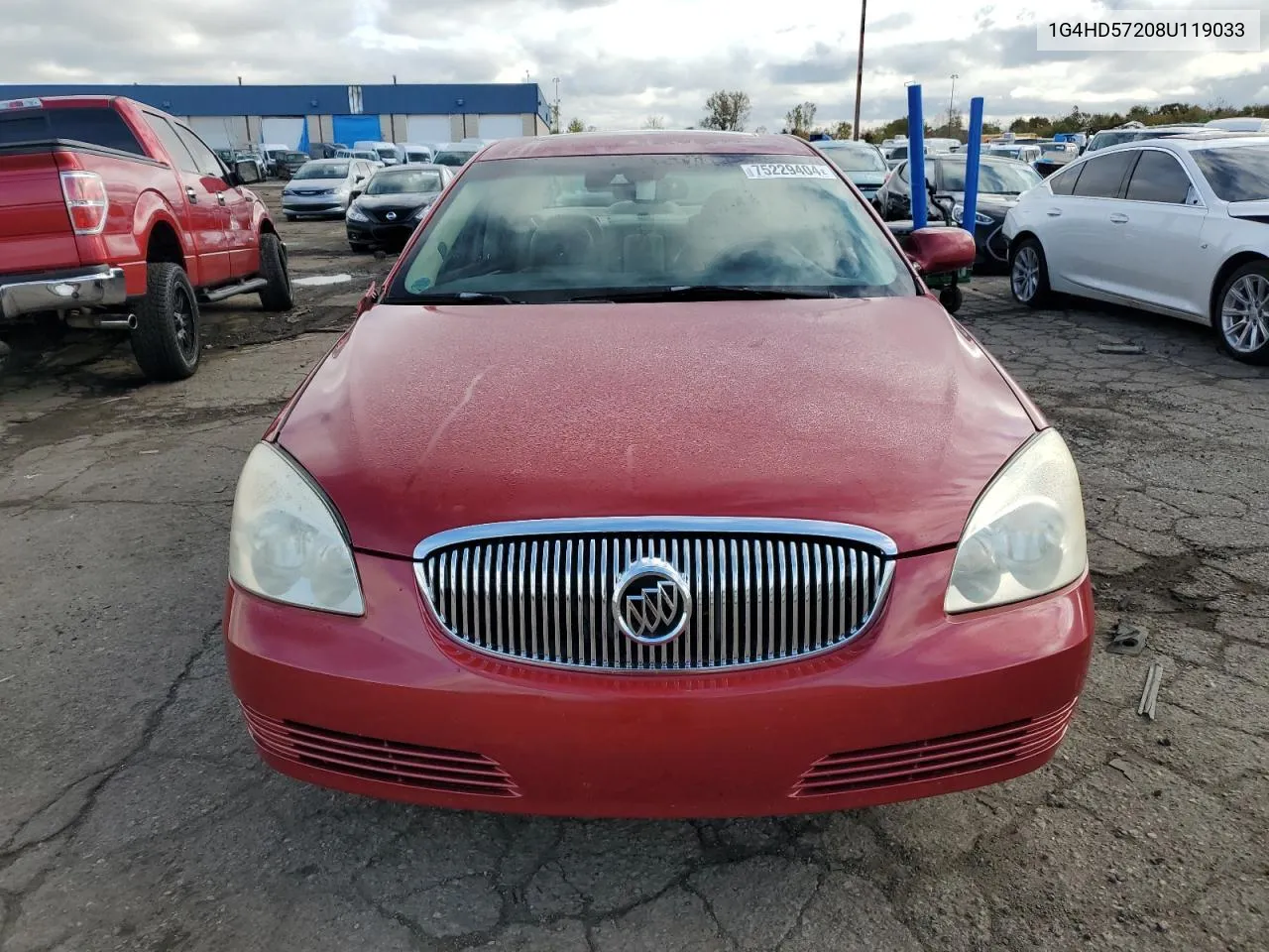 2008 Buick Lucerne Cxl VIN: 1G4HD57208U119033 Lot: 75229404