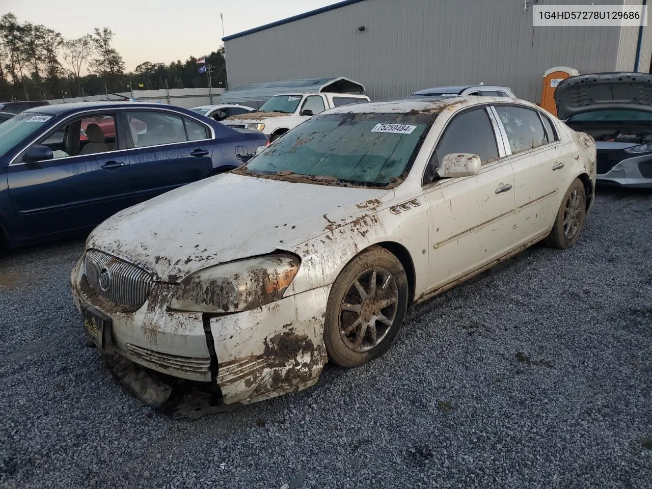 2008 Buick Lucerne Cxl VIN: 1G4HD57278U129686 Lot: 75259484