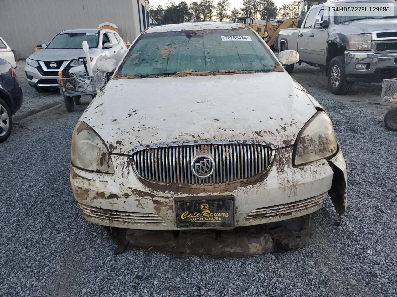 2008 Buick Lucerne Cxl VIN: 1G4HD57278U129686 Lot: 75259484