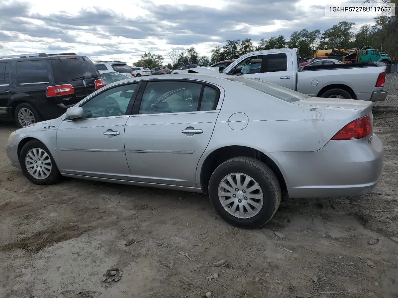 2008 Buick Lucerne Cx VIN: 1G4HP57278U117657 Lot: 75405324