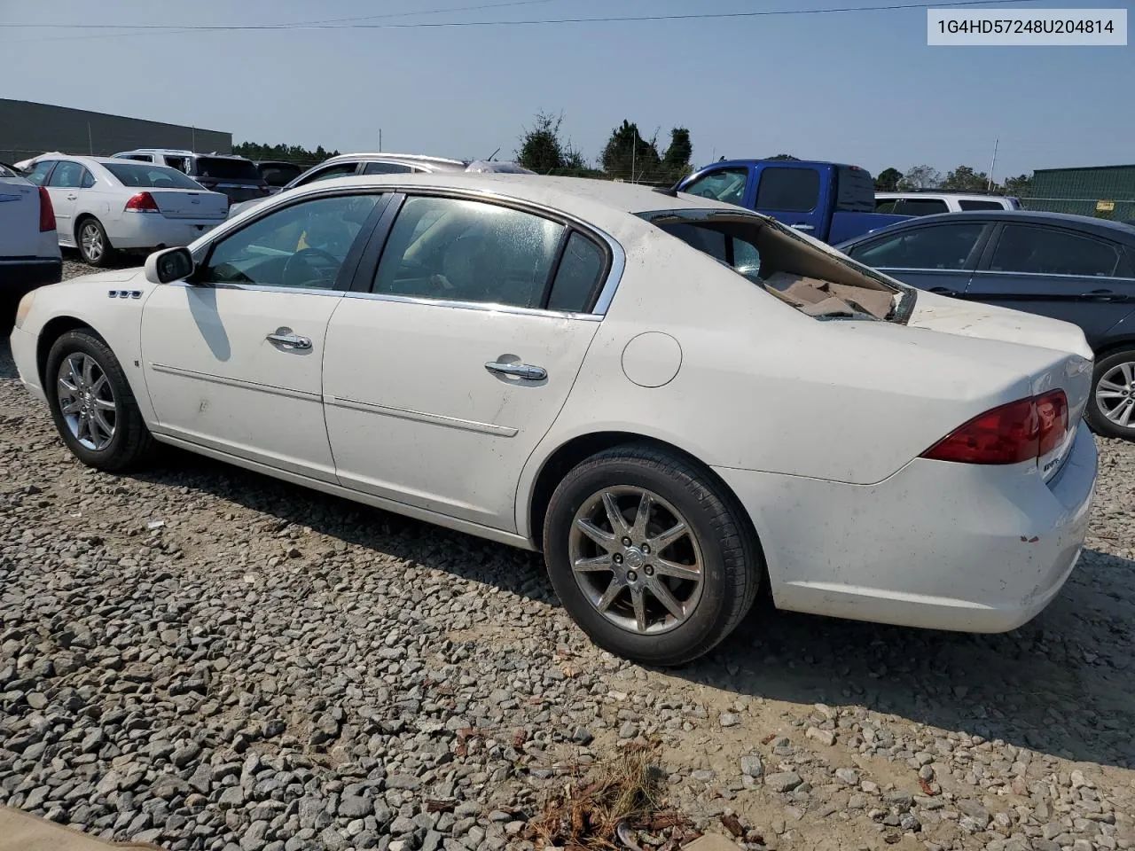 2008 Buick Lucerne Cxl VIN: 1G4HD57248U204814 Lot: 75531214