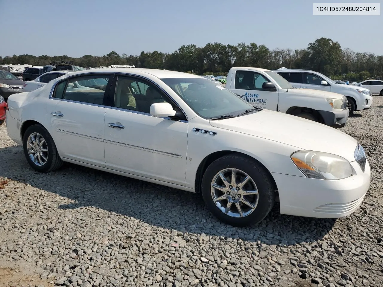 2008 Buick Lucerne Cxl VIN: 1G4HD57248U204814 Lot: 75531214