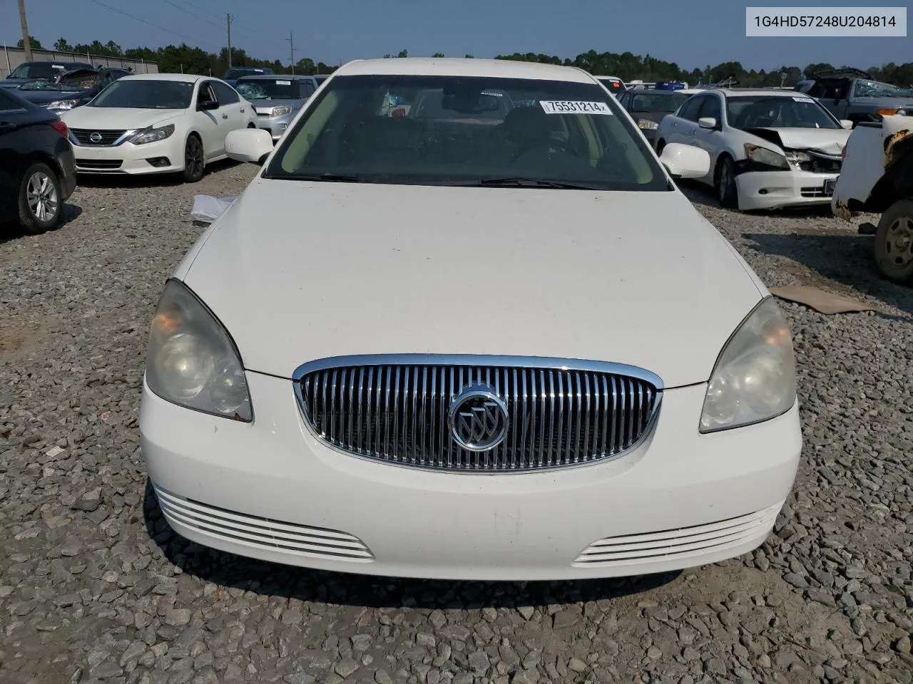 2008 Buick Lucerne Cxl VIN: 1G4HD57248U204814 Lot: 75531214