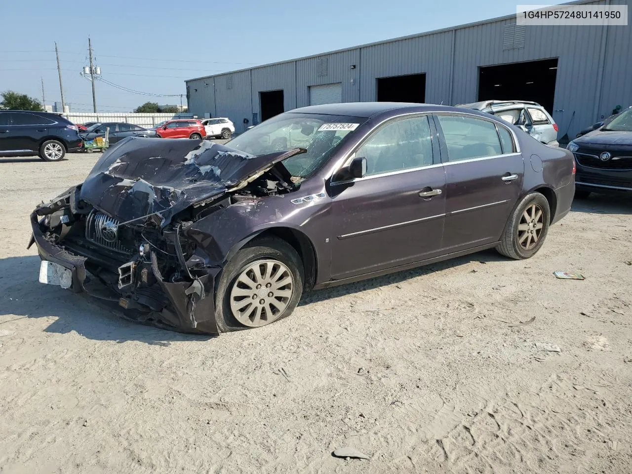 2008 Buick Lucerne Cx VIN: 1G4HP57248U141950 Lot: 75757524