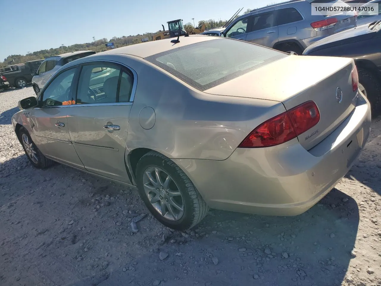 2008 Buick Lucerne Cxl VIN: 1G4HD57288U147016 Lot: 76478104