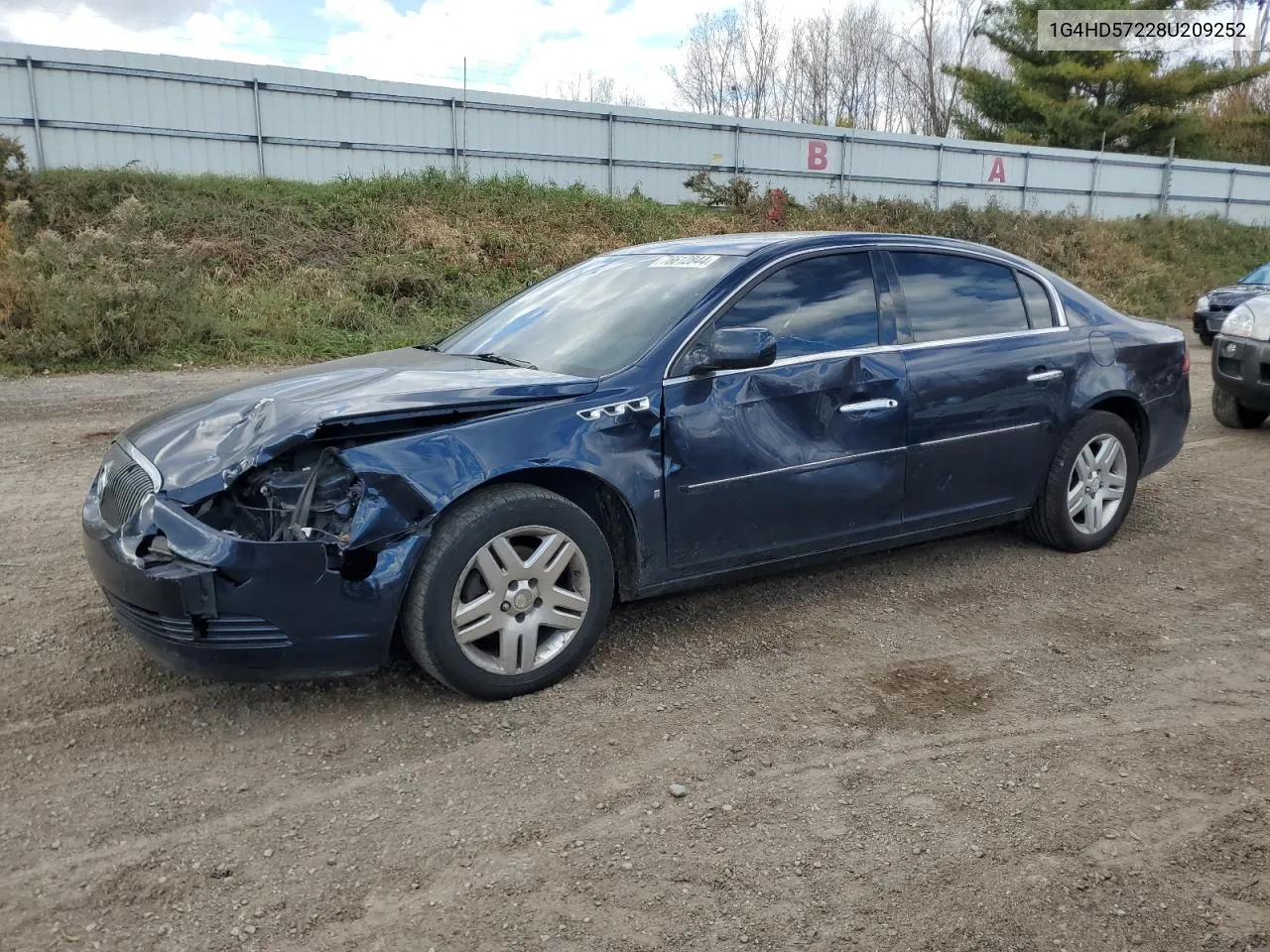 2008 Buick Lucerne Cxl VIN: 1G4HD57228U209252 Lot: 76612844