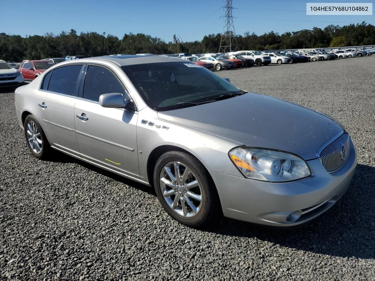 2008 Buick Lucerne Cxs VIN: 1G4HE57Y68U104862 Lot: 76714514