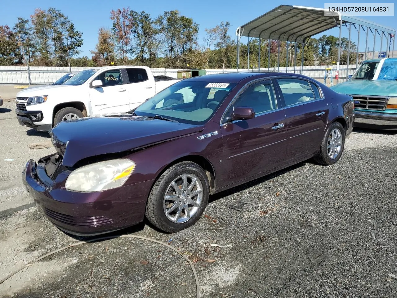 2008 Buick Lucerne Cxl VIN: 1G4HD57208U164831 Lot: 76888794