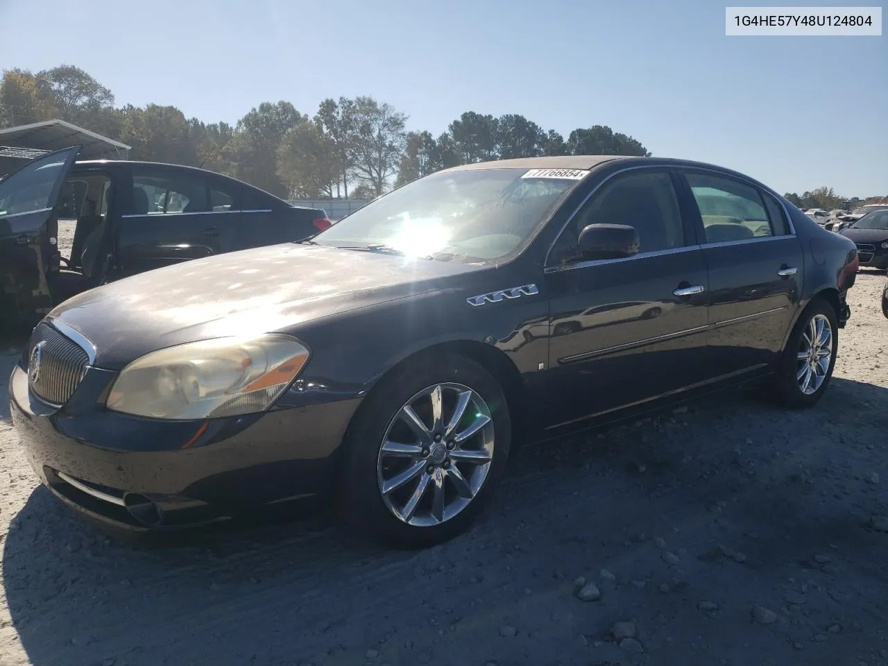 2008 Buick Lucerne Cxs VIN: 1G4HE57Y48U124804 Lot: 77766854