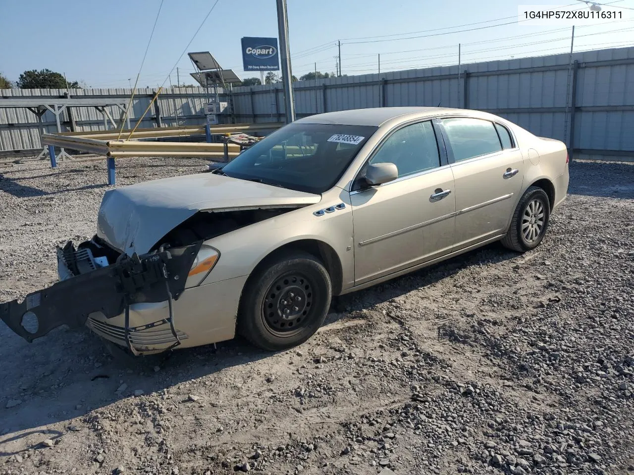 2008 Buick Lucerne Cx VIN: 1G4HP572X8U116311 Lot: 78248854