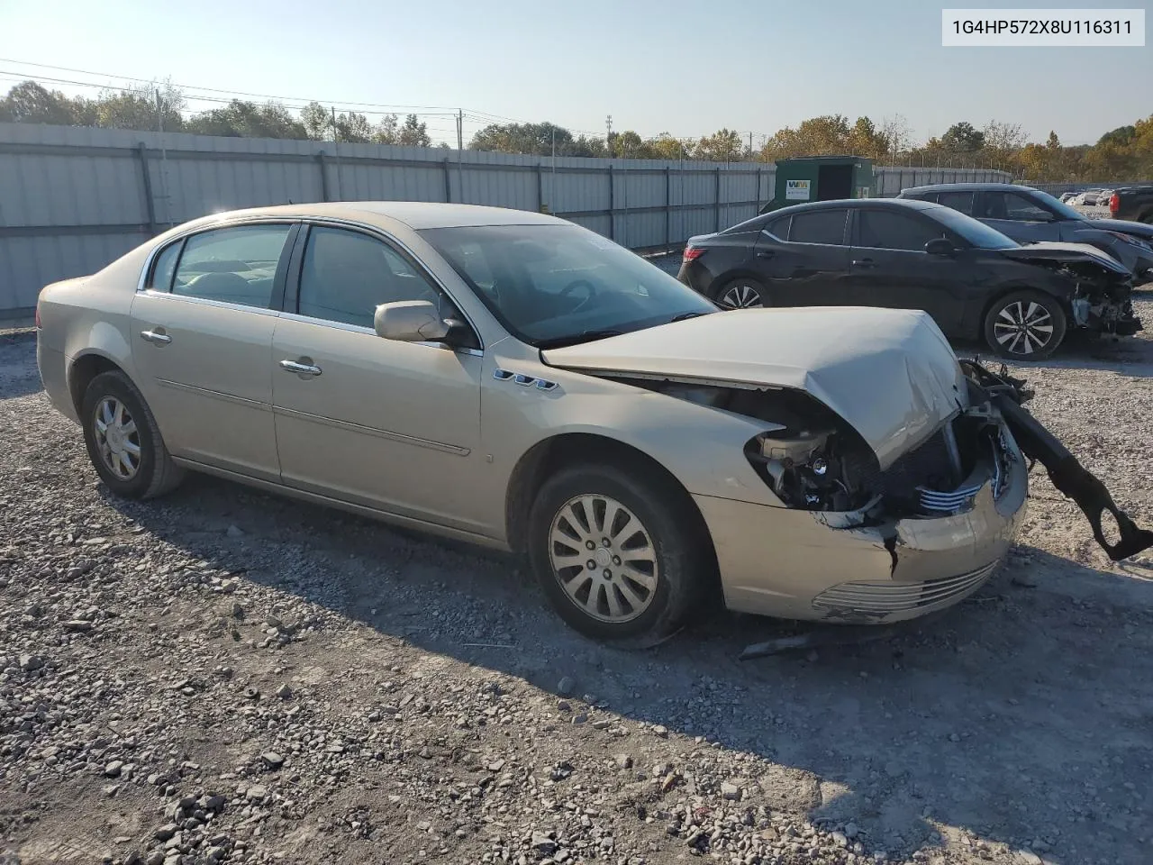 2008 Buick Lucerne Cx VIN: 1G4HP572X8U116311 Lot: 78248854