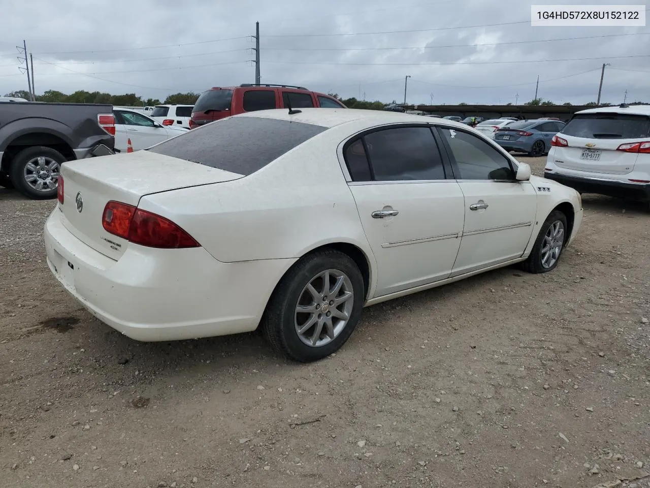 2008 Buick Lucerne Cxl VIN: 1G4HD572X8U152122 Lot: 78261254