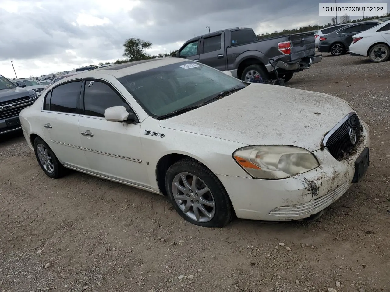 2008 Buick Lucerne Cxl VIN: 1G4HD572X8U152122 Lot: 78261254