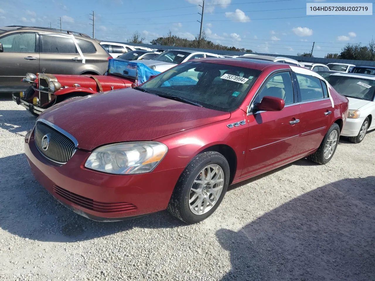 2008 Buick Lucerne Cxl VIN: 1G4HD57208U202719 Lot: 78378994