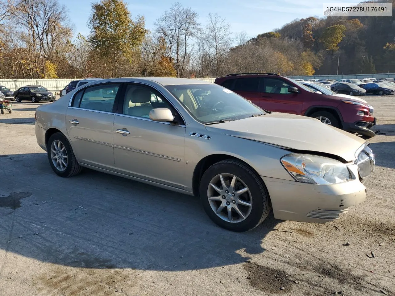 2008 Buick Lucerne Cxl VIN: 1G4HD57278U176491 Lot: 78463274