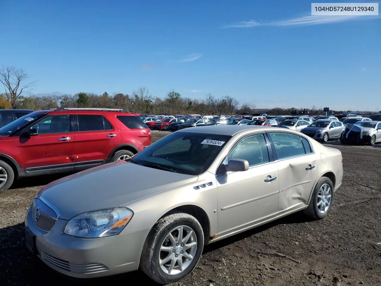 2008 Buick Lucerne Cxl VIN: 1G4HD57248U129340 Lot: 79284524