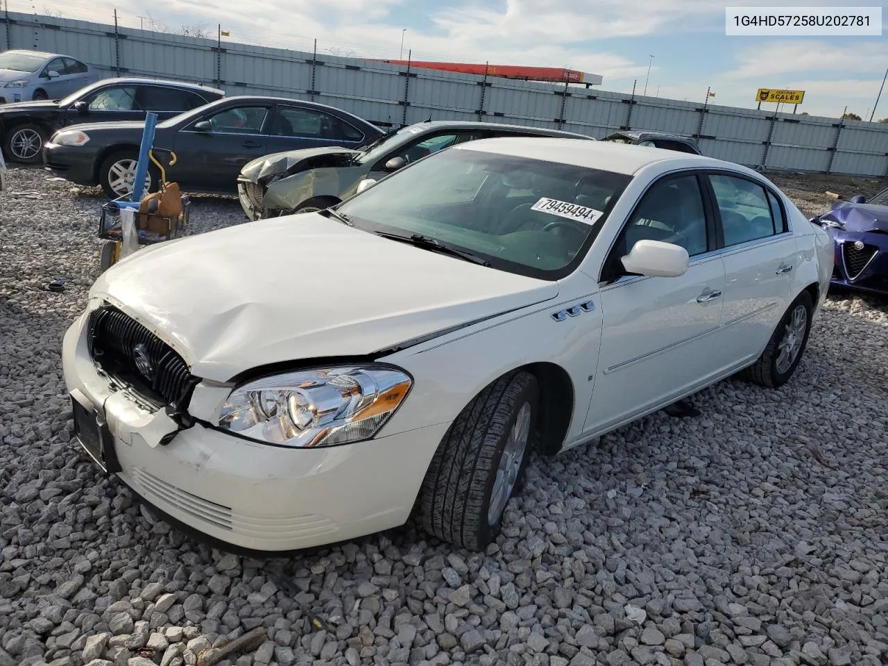 2008 Buick Lucerne Cxl VIN: 1G4HD57258U202781 Lot: 79459494