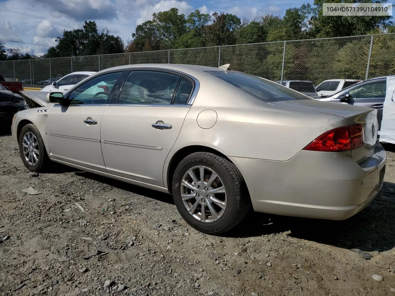 2009 Buick Lucerne Cxl VIN: 1G4HD57139U104910 Lot: 75771784