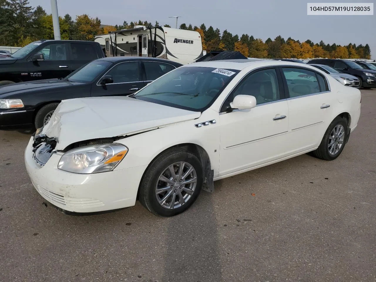 2009 Buick Lucerne Cxl VIN: 1G4HD57M19U128035 Lot: 75844414