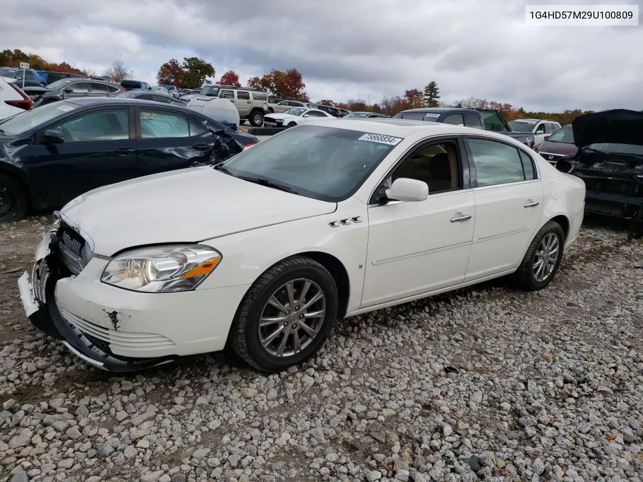 2009 Buick Lucerne Cxl VIN: 1G4HD57M29U100809 Lot: 75868854