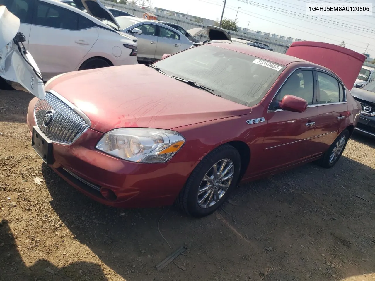 2010 Buick Lucerne Cxl VIN: 1G4HJ5EM8AU120806 Lot: 75360884