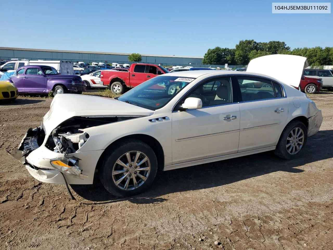 2011 Buick Lucerne Cxl VIN: 1G4HJ5EM3BU111092 Lot: 65885954