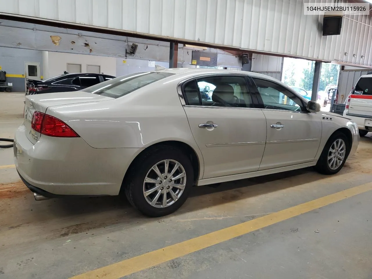 2011 Buick Lucerne Cxl VIN: 1G4HJ5EM2BU115926 Lot: 71193094