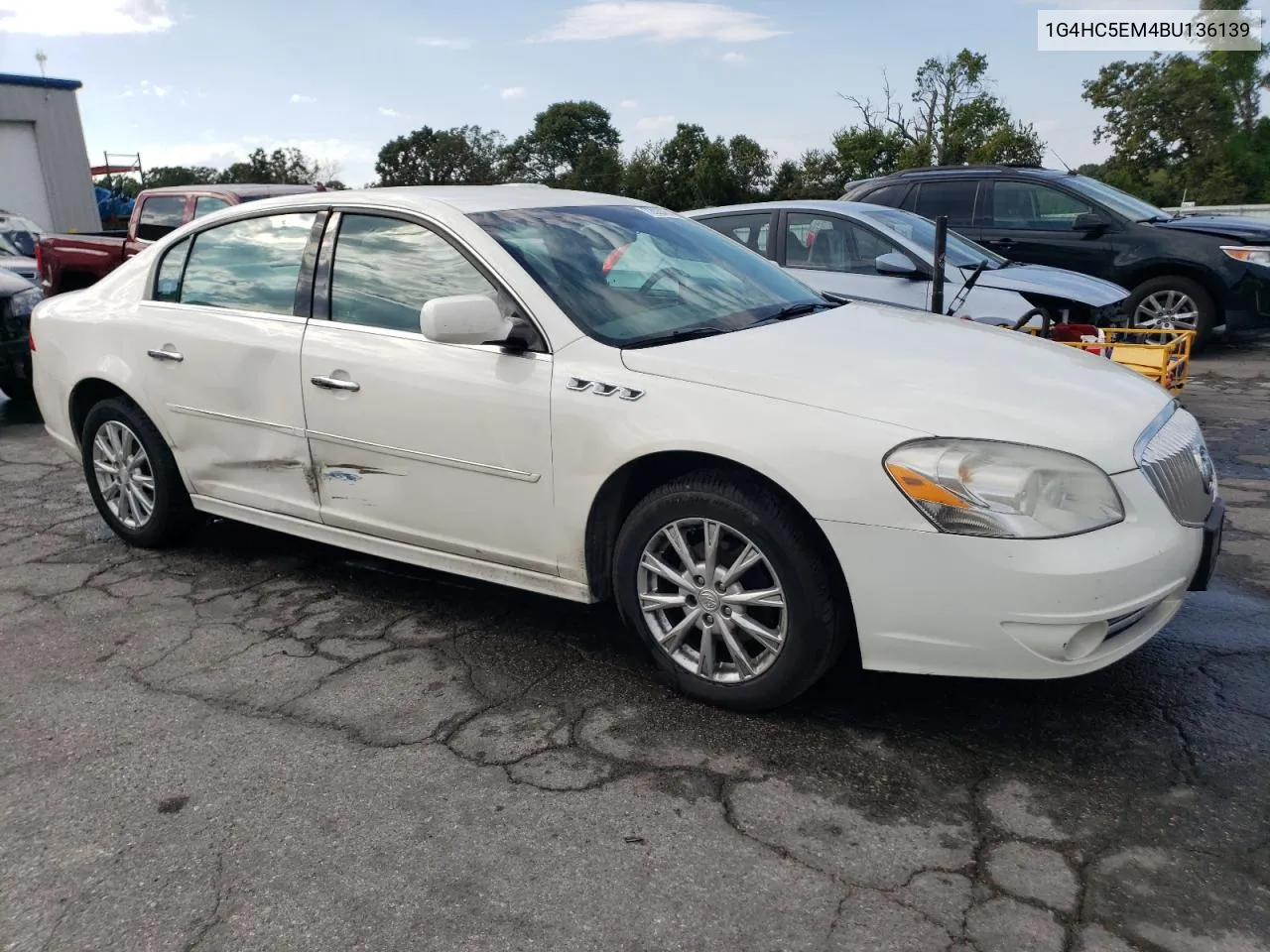 2011 Buick Lucerne Cxl VIN: 1G4HC5EM4BU136139 Lot: 72020454