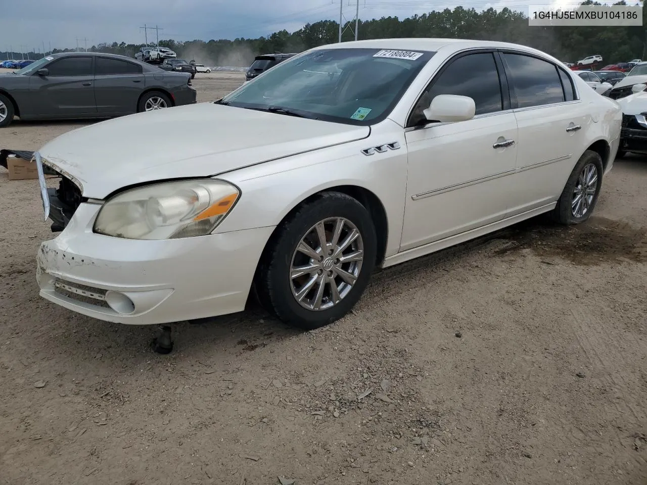 2011 Buick Lucerne Cxl VIN: 1G4HJ5EMXBU104186 Lot: 72180804