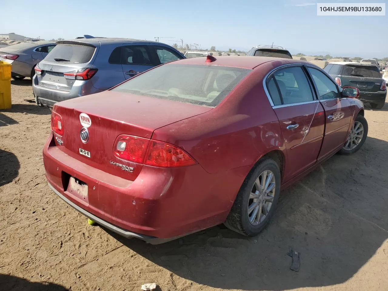 2011 Buick Lucerne Cxl VIN: 1G4HJ5EM9BU133680 Lot: 74573194