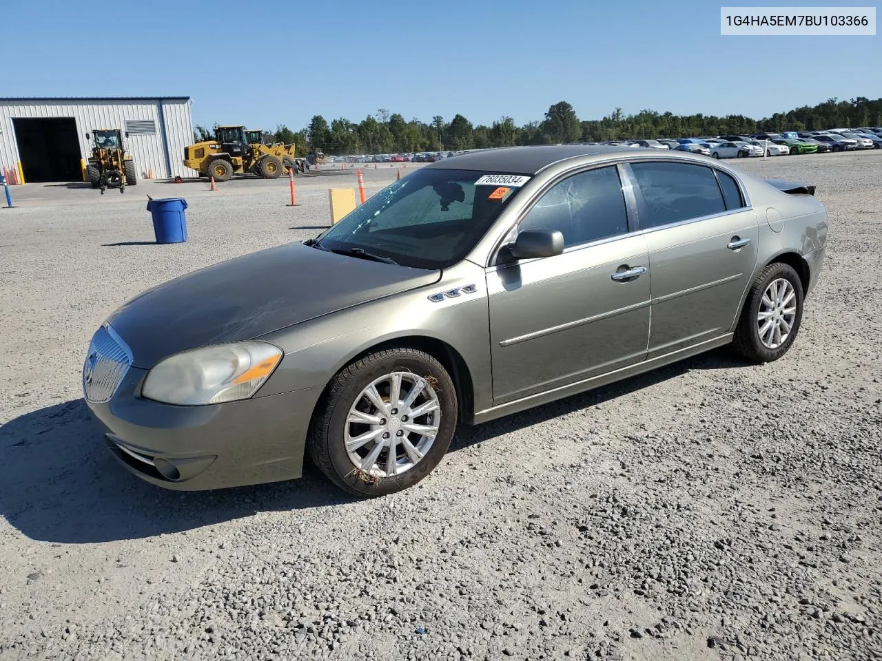 2011 Buick Lucerne Cx VIN: 1G4HA5EM7BU103366 Lot: 76035034