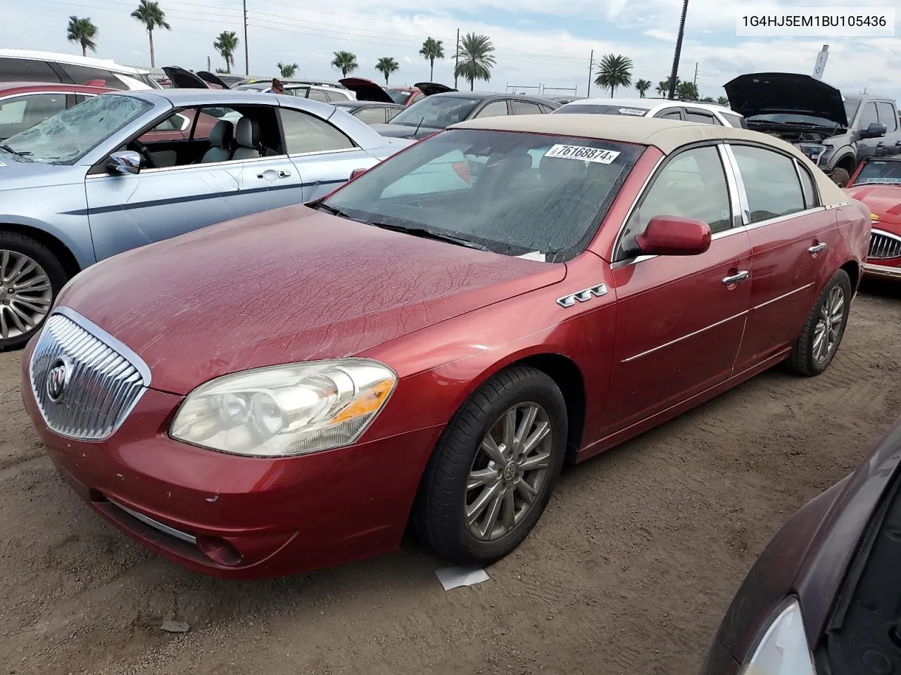 2011 Buick Lucerne Cxl VIN: 1G4HJ5EM1BU105436 Lot: 76168874